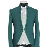 Traje de novio verde esmeralda